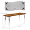 Flash Furniture 60 W, 86 L, 30.25 H, Chrome, Laminate, Particleboard, Plastic, Steel XU-GRP-16CH-A3060CON-60-OAK-T-A-GG - alternate 4